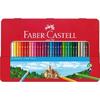 Κασετίνα μεταλλική με ξυλομπογιές FABER CASTELL συσκευασία (36 τεμάχια)